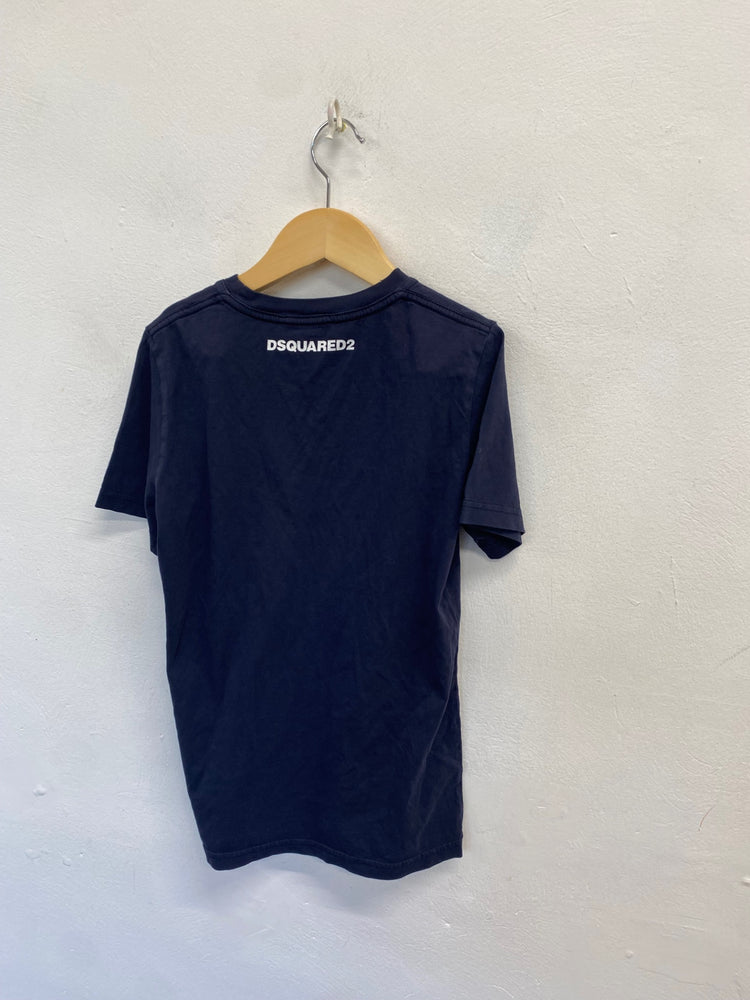 Classic kids Dsquared2 T-Shirt Age 12 Navy printed BB001