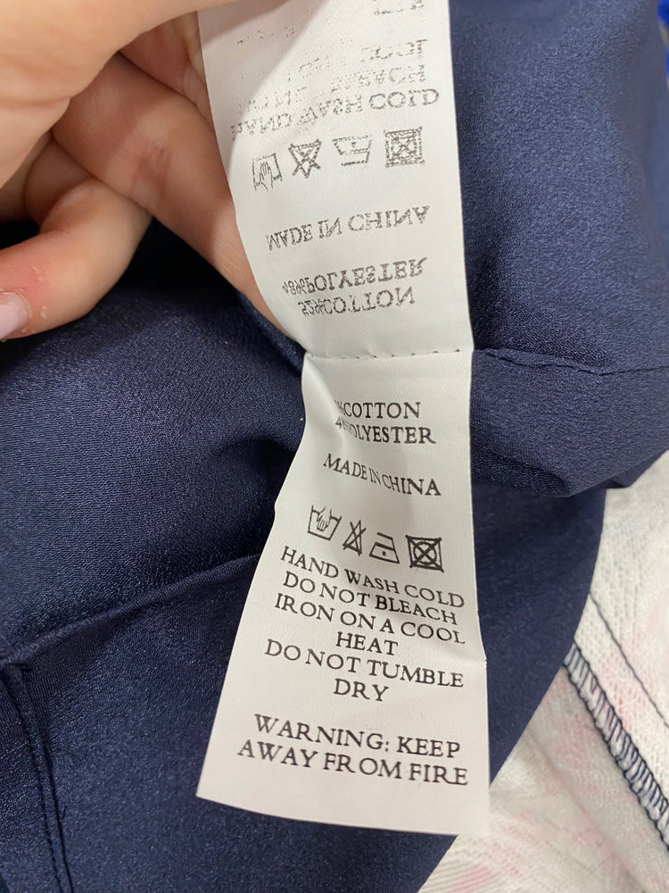 Stunning Comino Couture Mini dress strapless UK 12 Navy red paisley BB001