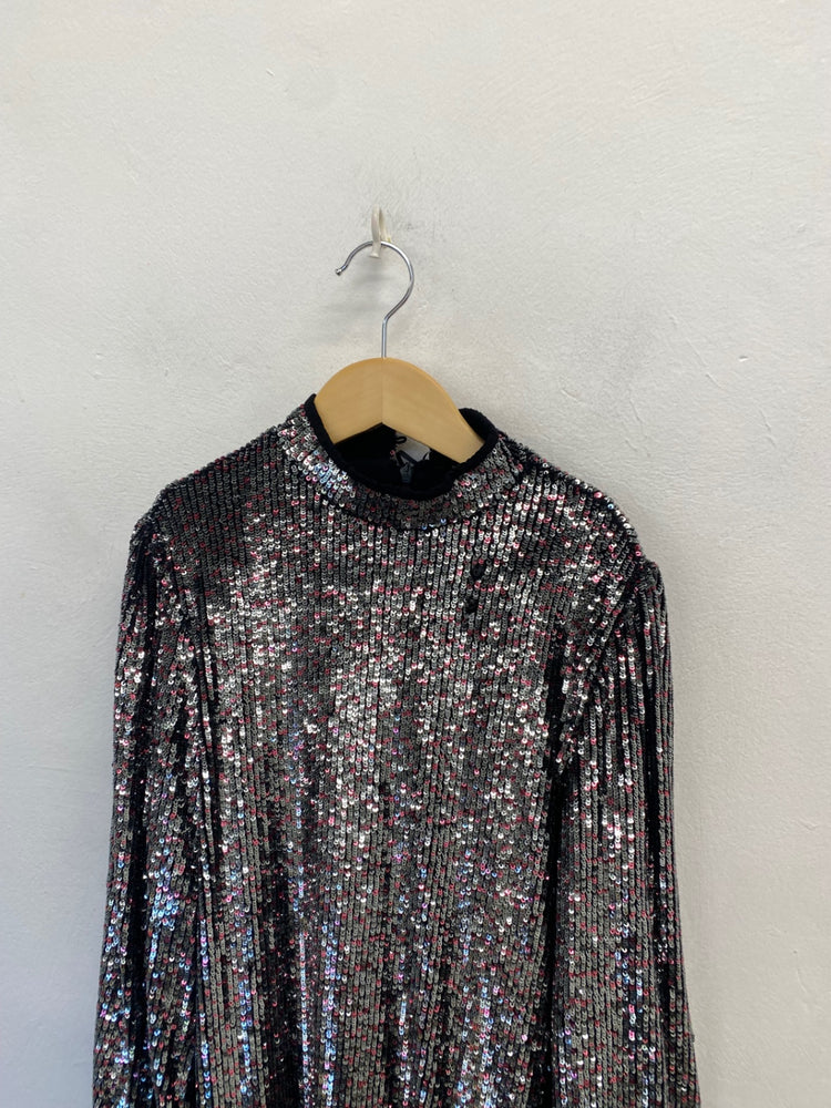 Stunning girls No 21 Mini dress Age 10 Black sequin BB001