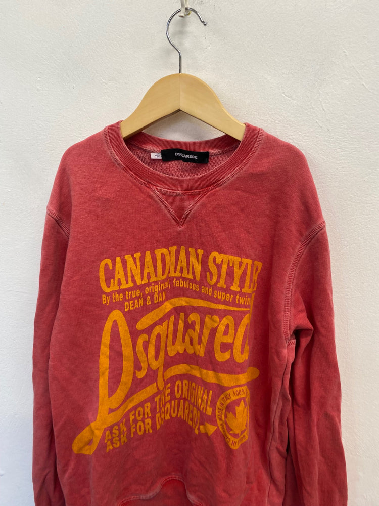 Classic boys Dsquared2 Sweater 12yrs Red yellow printed BB001