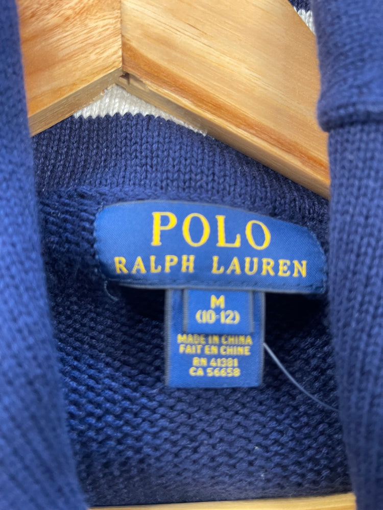 Stunning Polo Ralph Lauren Cardigan Sweater Age 10-12 Navy Blue Classic BB001