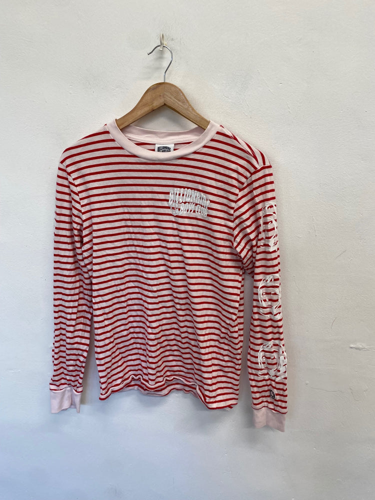 Classic Billionaire Boys Club Long sleeve top UK M Red white striped BB001
