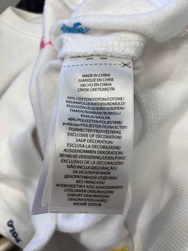 Stunning girls Polo Ralph Lauren Sweater Age 8-10 White multicolor BB001