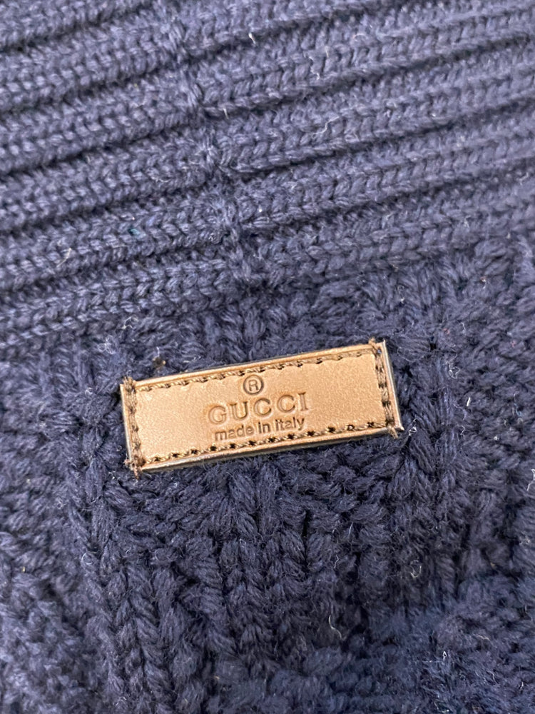 Classic boys kids Gucci knit wool Cardigan Age 10 Navy BB001