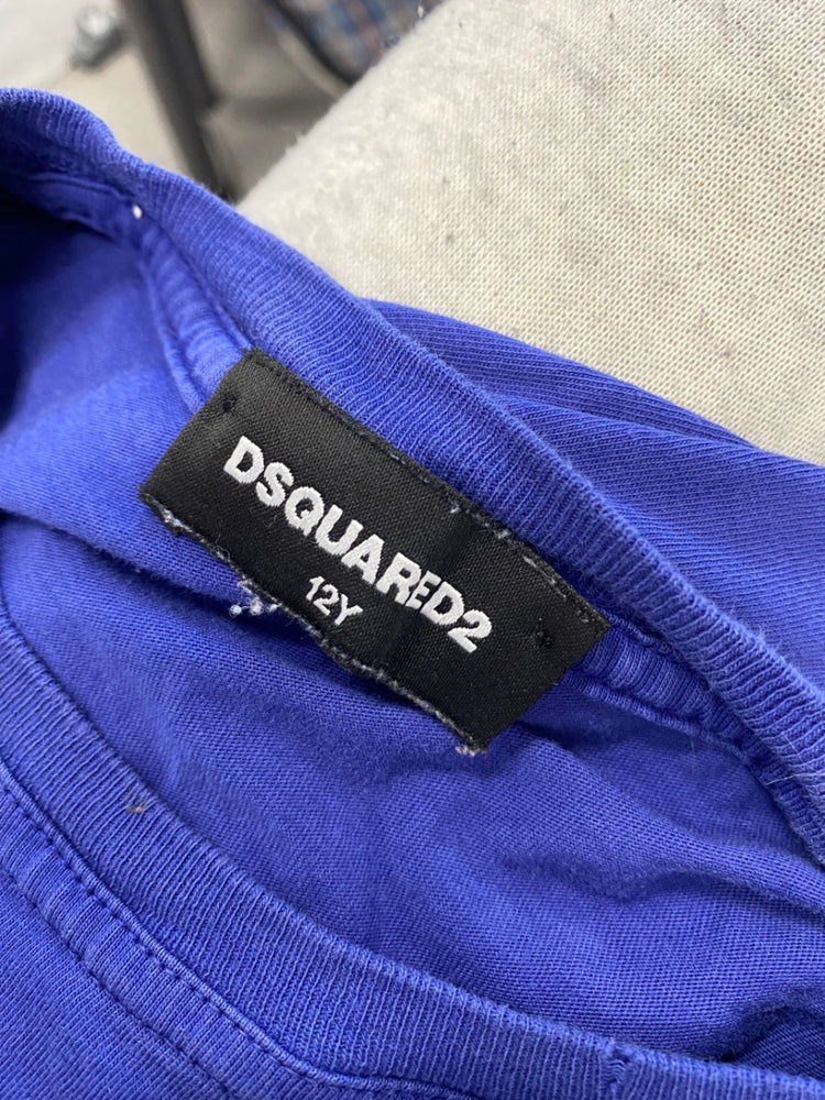 Classic boys Dsquared2 T-Shirt Age 12 Blue graphic BB001