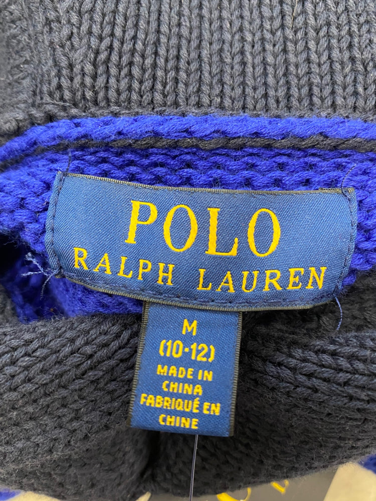 Classic boys Polo Ralph Lauren Knit cardigan Age 10-12 Navy red BB001