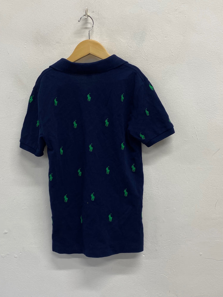 Classic boys Polo Ralph Lauren Polo Shirt Age 8 Navy green BB001
