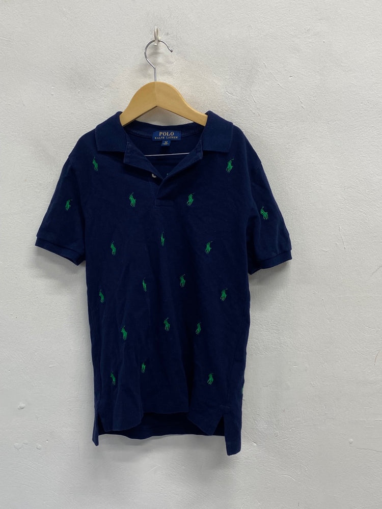 Classic boys Polo Ralph Lauren Polo Shirt Age 8 Navy green BB001