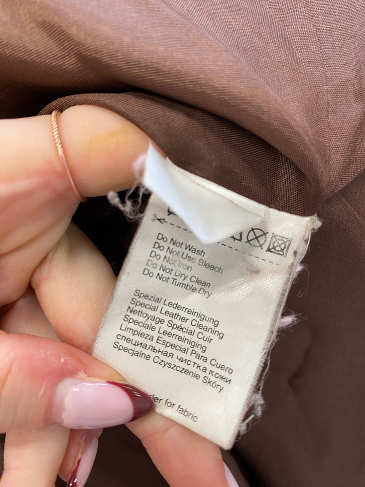 Stunning Gerry Weber Leather Jacket UK 16 Brown FB552