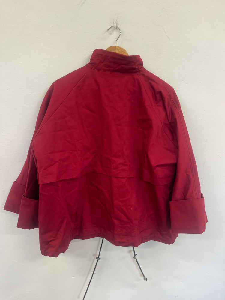 Stunning Marla Wynne burgundy swing Jacket UkM Red FB552