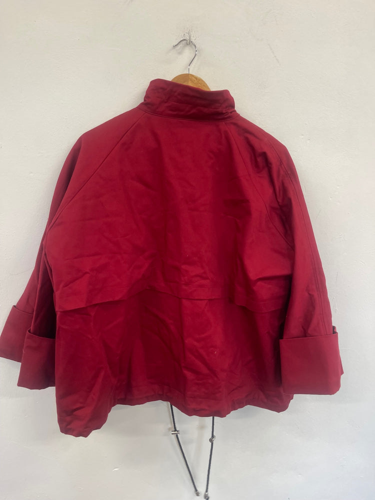 Stunning Marla Wynne burgundy swing Jacket UkM Red FB552