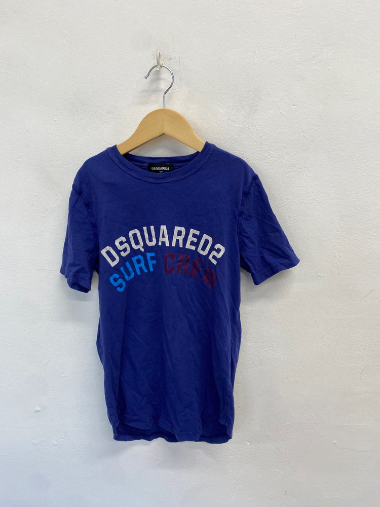 Classic boys Dsquared2 T-Shirt Age 12 Blue graphic BB001