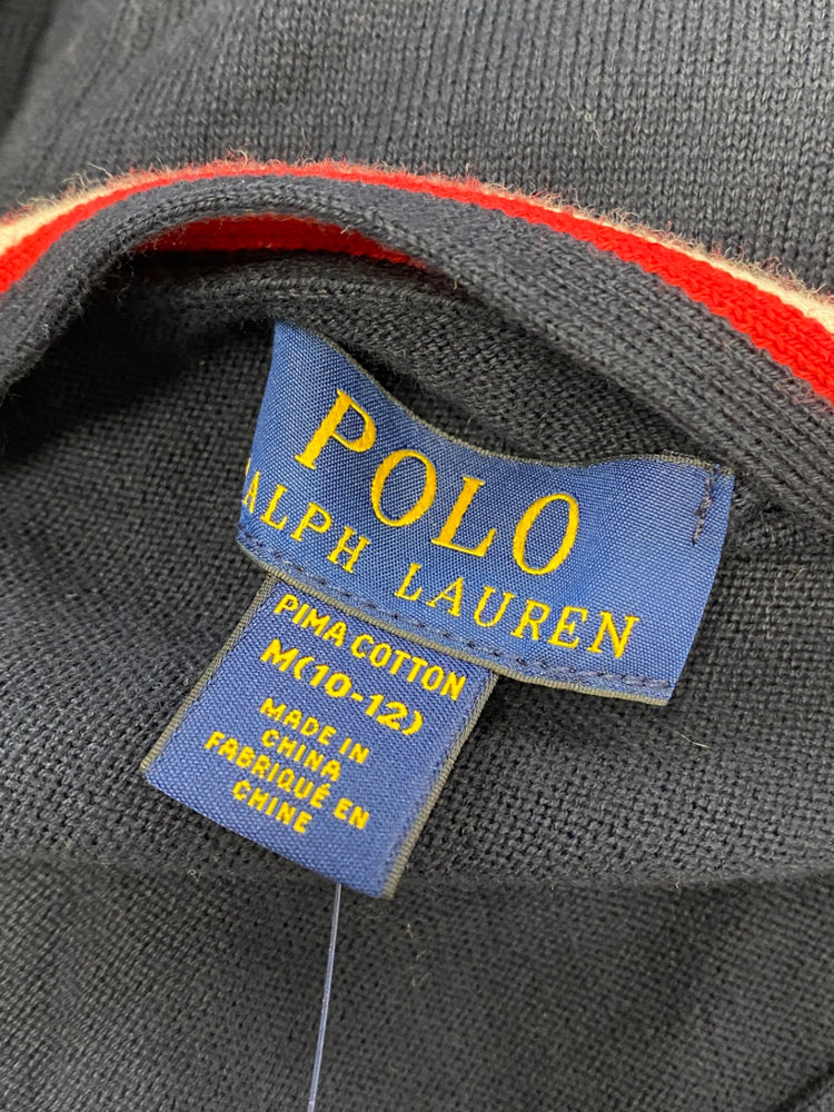 Classic boys Polo Ralph Lauren Cardigan Age 10-12 Navy red BB001