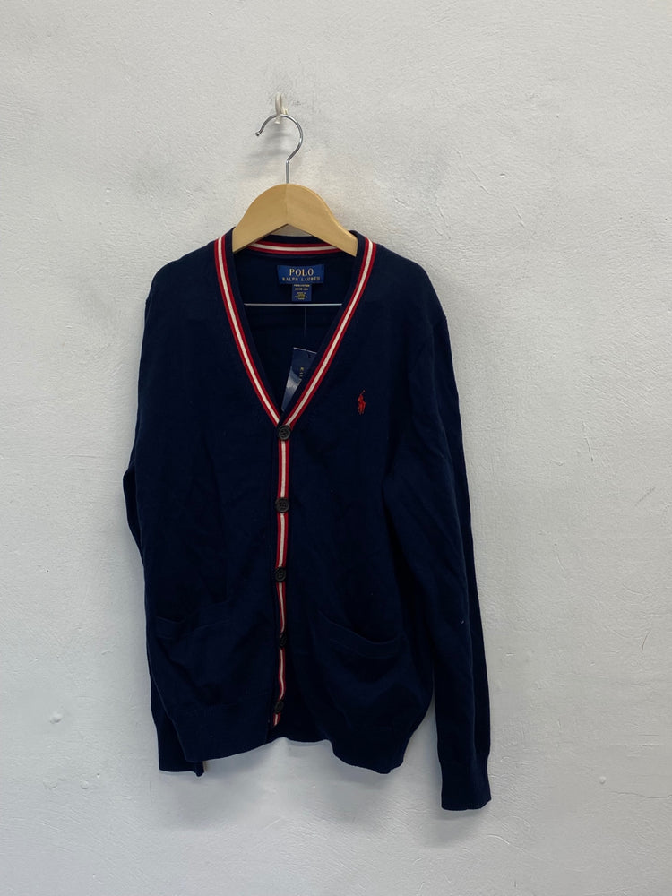 Classic boys Polo Ralph Lauren Cardigan Age 10-12 Navy red BB001