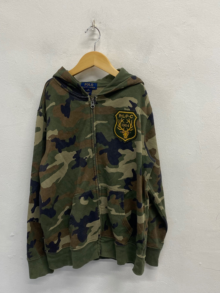 Fabulous kids Polo Ralph Lauren Zip through Hoodie Age 10-12 Khaki camouflage BB001