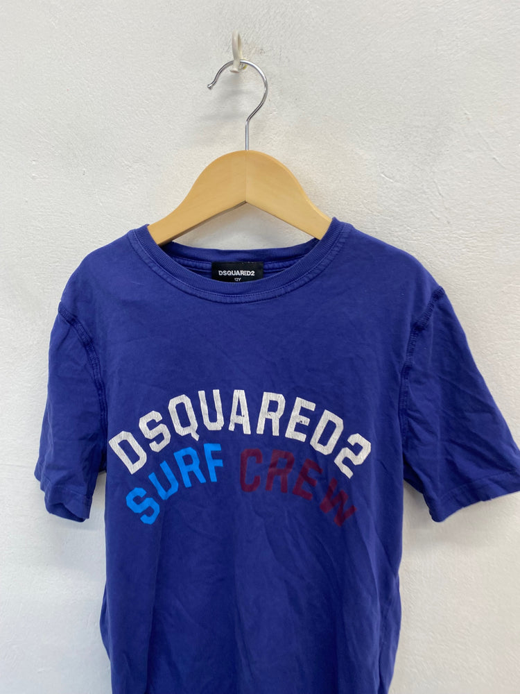Classic boys Dsquared2 T-Shirt Age 12 Blue graphic BB001
