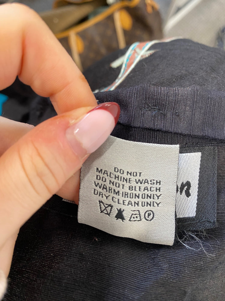 Stunning Indigo moon Kimono UK 16 Black floral embroidered FB552