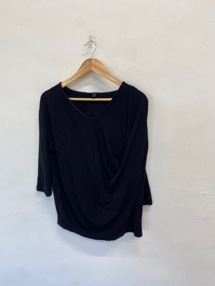 Stunning Cos Tunic top Uk 8 Black drape JP001