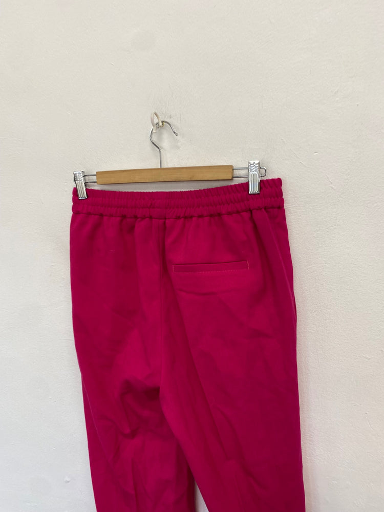 Stunning Arket marzotto Straight trousers Uk 8 Fuchsia pink JP001