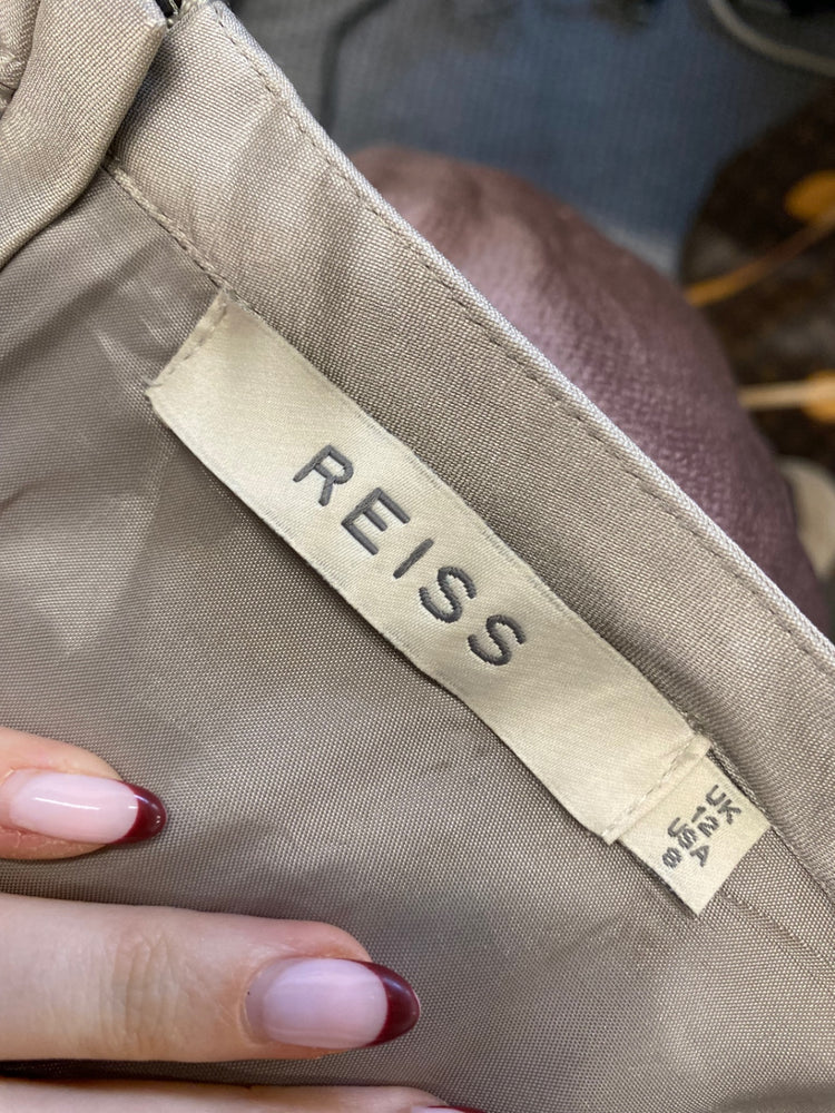 Stunning Reiss corset strapless silk Mini dress UK 12 Beige pink JP001