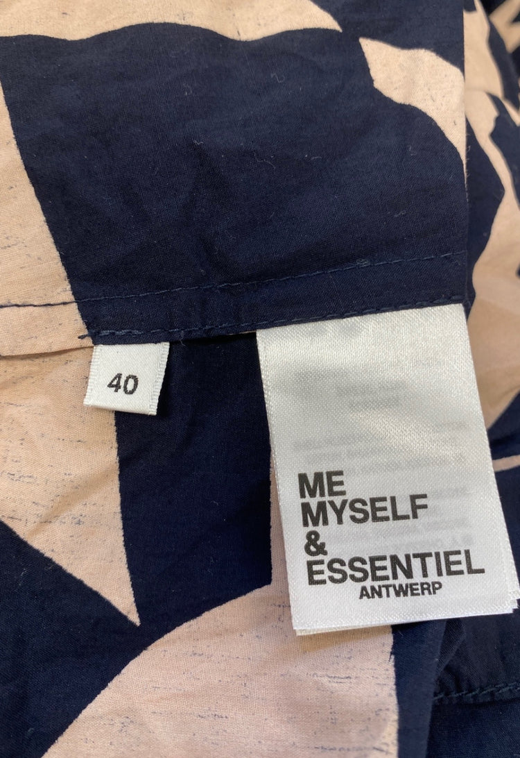 Stunning Essentiel antwerp Maxi Dress UK 12 Beige black JP001