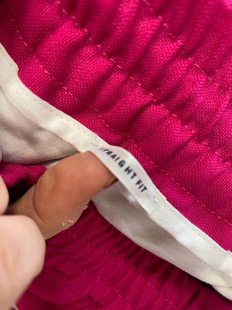 Stunning Arket marzotto Straight trousers Uk 8 Fuchsia pink JP001