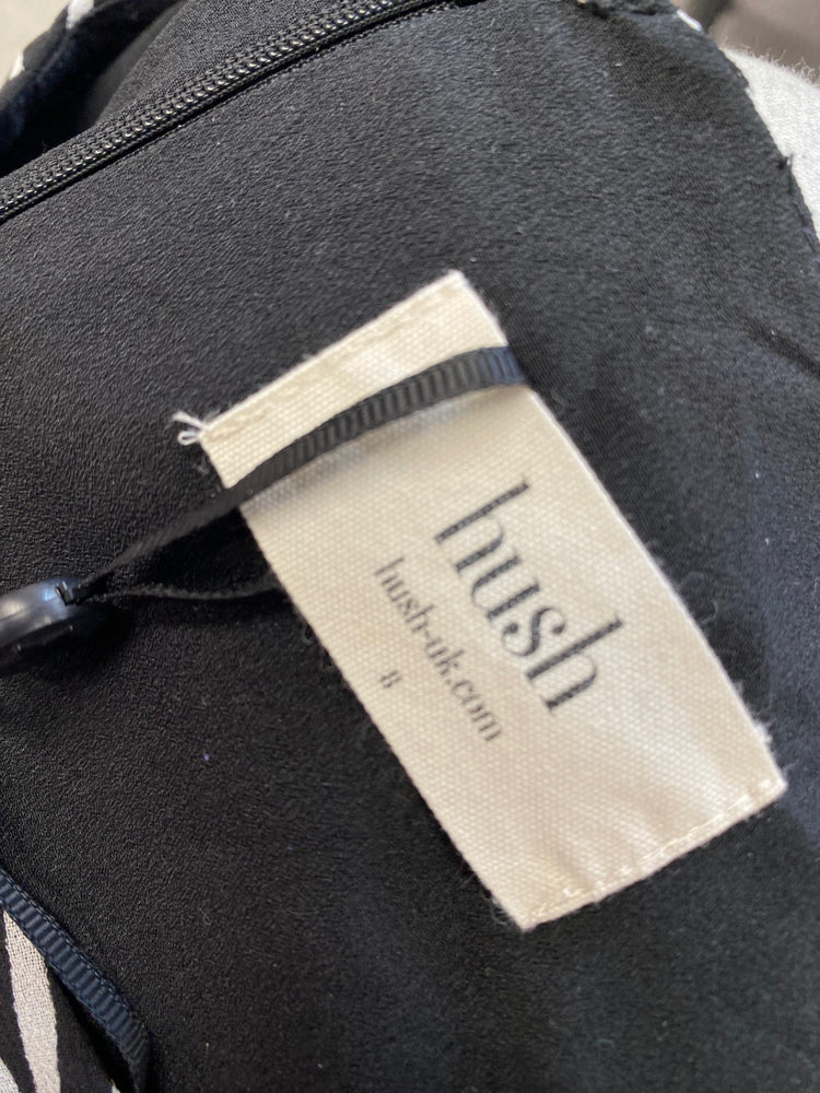 Stunning Hush Long dress UK 8 Black and White zebra JP001