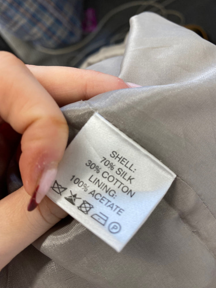 Stunning Reiss corset strapless silk Mini dress UK 12 Beige pink JP001