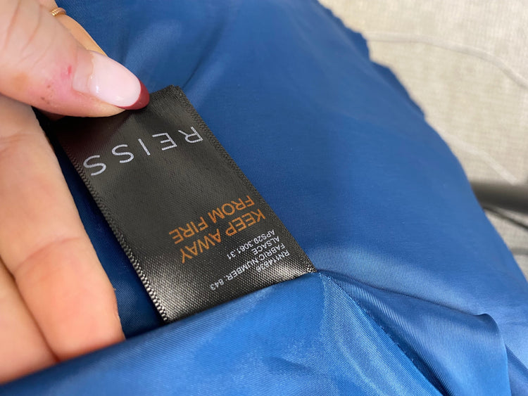 Stunning Reiss Midi Dress UK 12 Navy formal party JP001