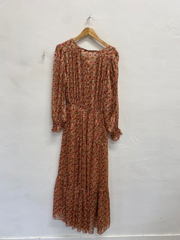 Stunning Jeff Gallano Midi Dress UK 8 Multicolor pink floral RG020