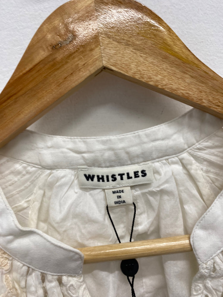 Stunning Whistles Midaxi Dress UK 10 Cream Broderie cotton PM002