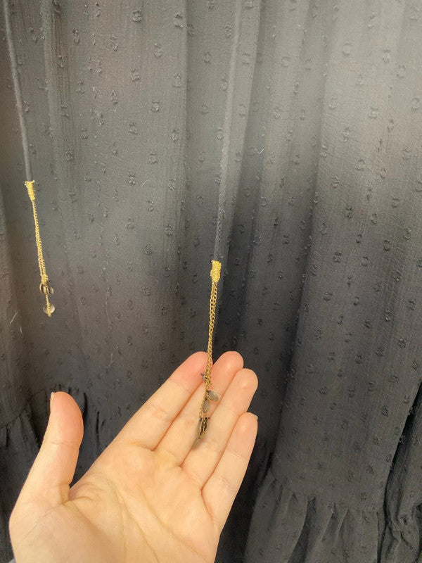 Zara Boho Black Dotted Swing Dress Size L AE001