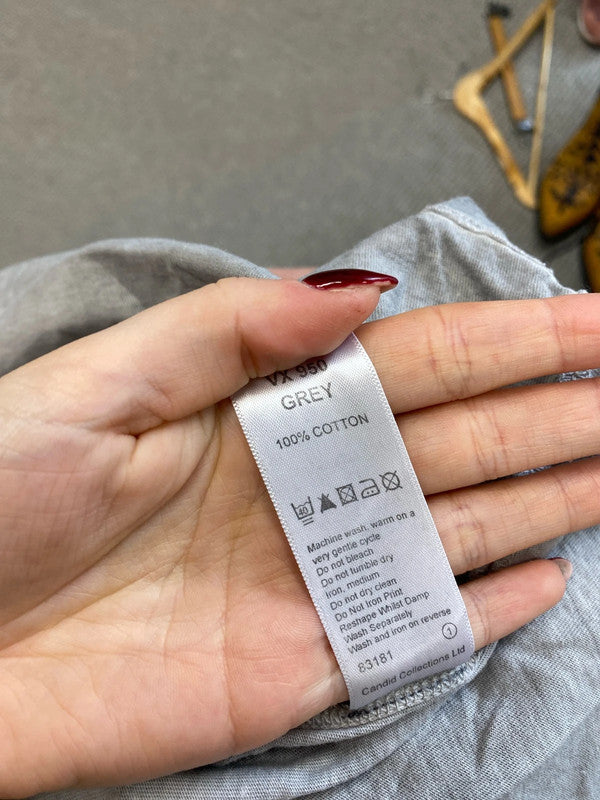 Lovely timeout brand grey printed tshirt UK 22 LK006