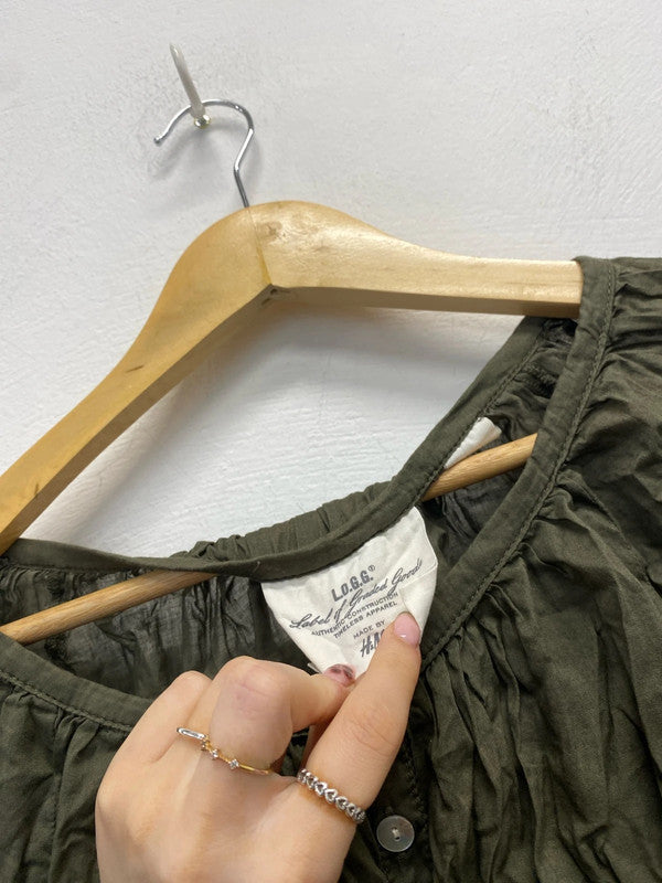 Lovely duo of shirts logg h&m khaki orange UK 6 #8 LK009