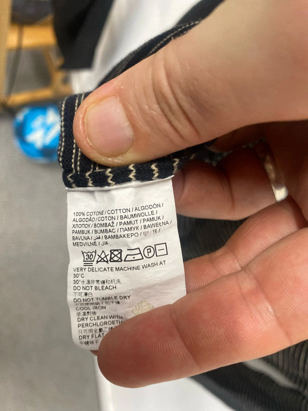 Classic J Hart bros striped knit jumper black beige XXL FE001