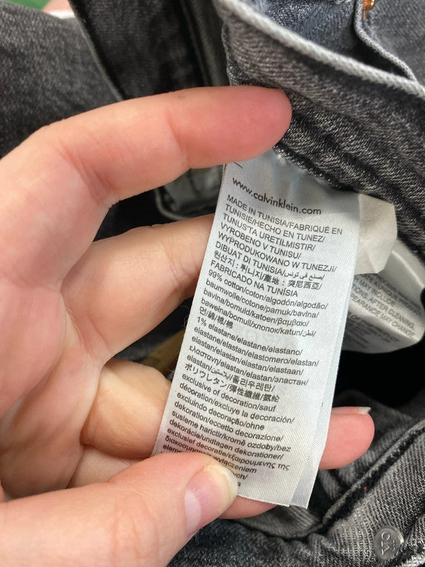 Calvin Klein Trendy Grey Distressed Denim Shorts 29W UK 8 AGS01