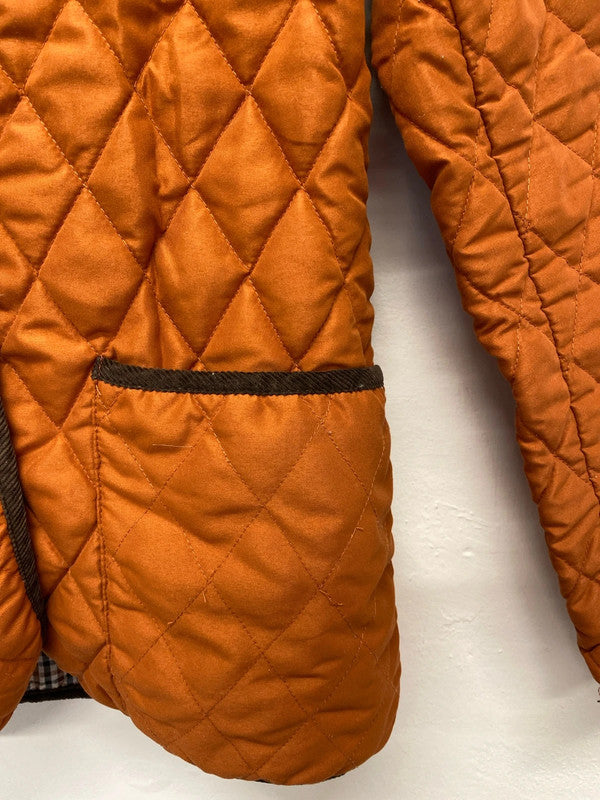 Classic Asos Burnt Orange quilted jacket Uk10 NS003