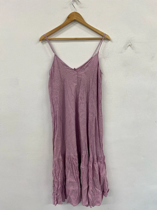 Stunning Zara pink midi dress uk 8 KS002