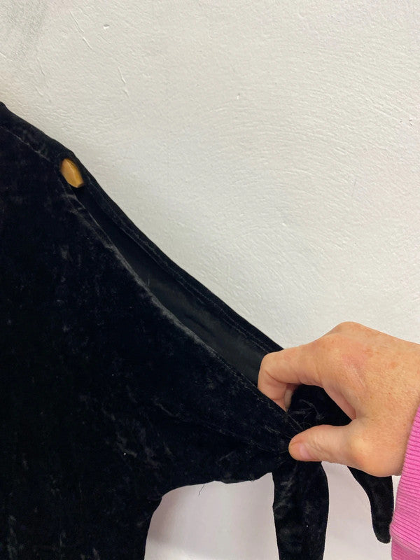 Fabulous Classic Joanna Hope cold shoulder velvet dress Uk20 CR002