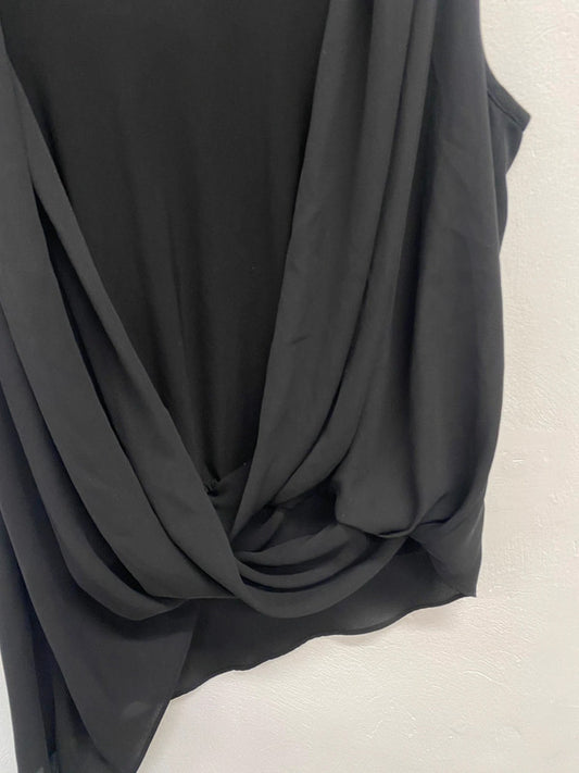 Joseph Ribkoff Draped Tunic Top Blouse UK 8 Black Asymmetric KM004