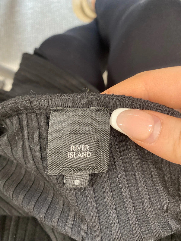 Fabulous River Island button up maxi dress uk 8 KM004