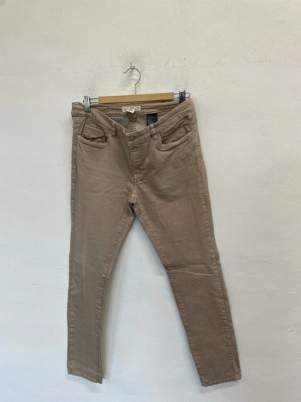 Lovely H&M sand straight jeans casual UK 14 KM003