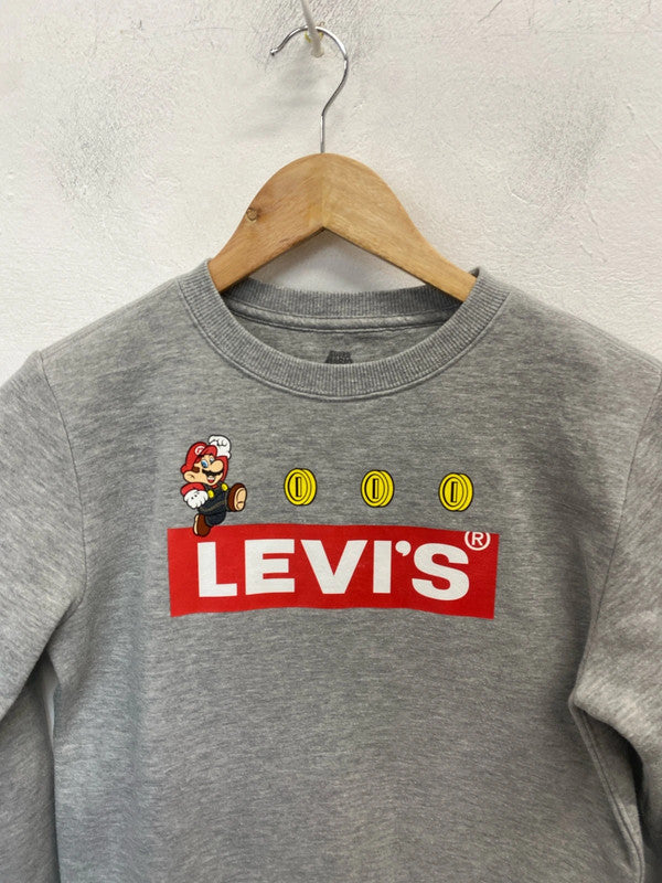 Fabulous boys Levi’s x Mario grey crew neck jumper age 10-12 SW001