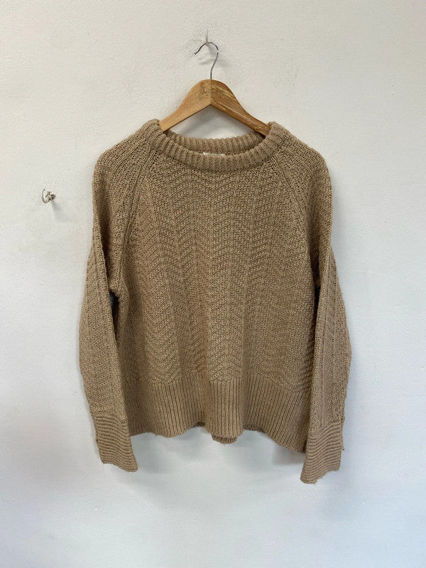Super cosy biscuit brown H&M M jumper KM003
