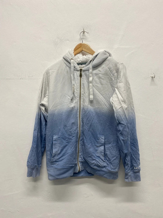Fabulous Saltrock ombré blue & white fleece jacket Uk10 MA003