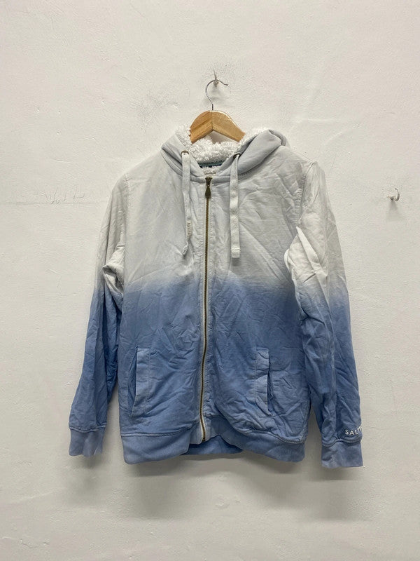 Fabulous Saltrock ombré blue & white fleece jacket Uk10 MA003