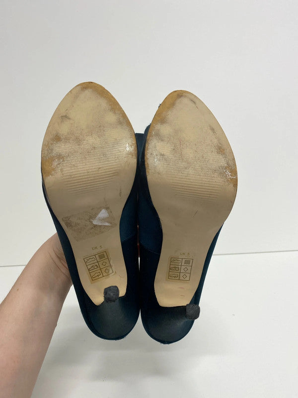 Carvela Fabulous Sea Green Croc Effect Heels UK 5 AE001