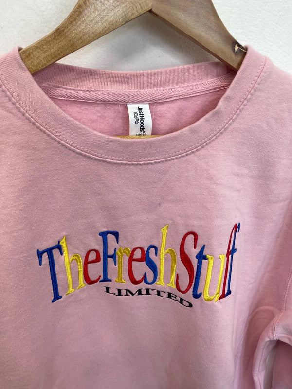 Throwback the fresh stuff ltd pink sweatshirt L CN001