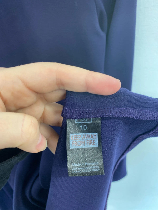 F&F Fabulous Royal Purple Tunic Mini Dress UK 10 SW001