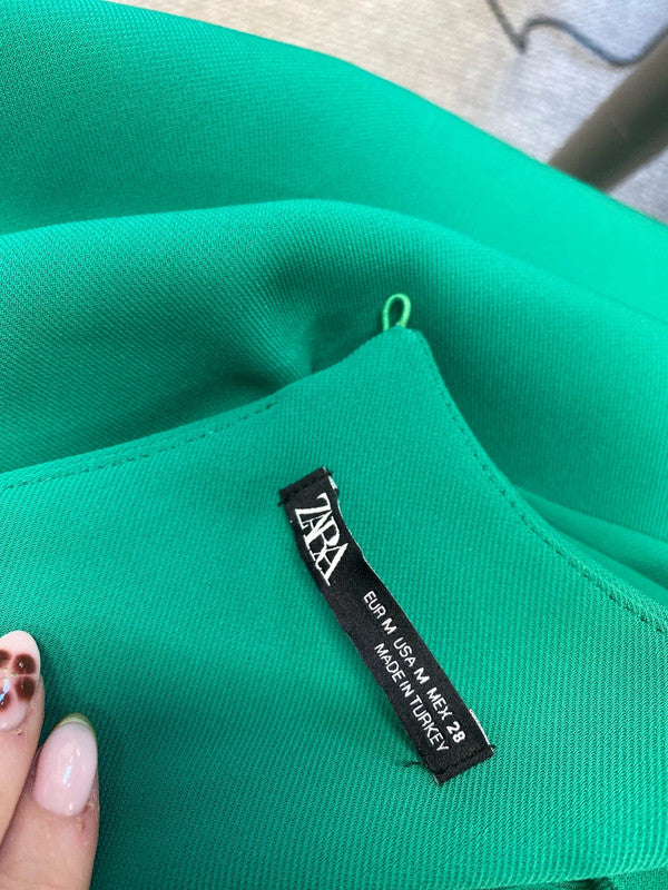 Gorgeous Zara green skater dress UK M LL003